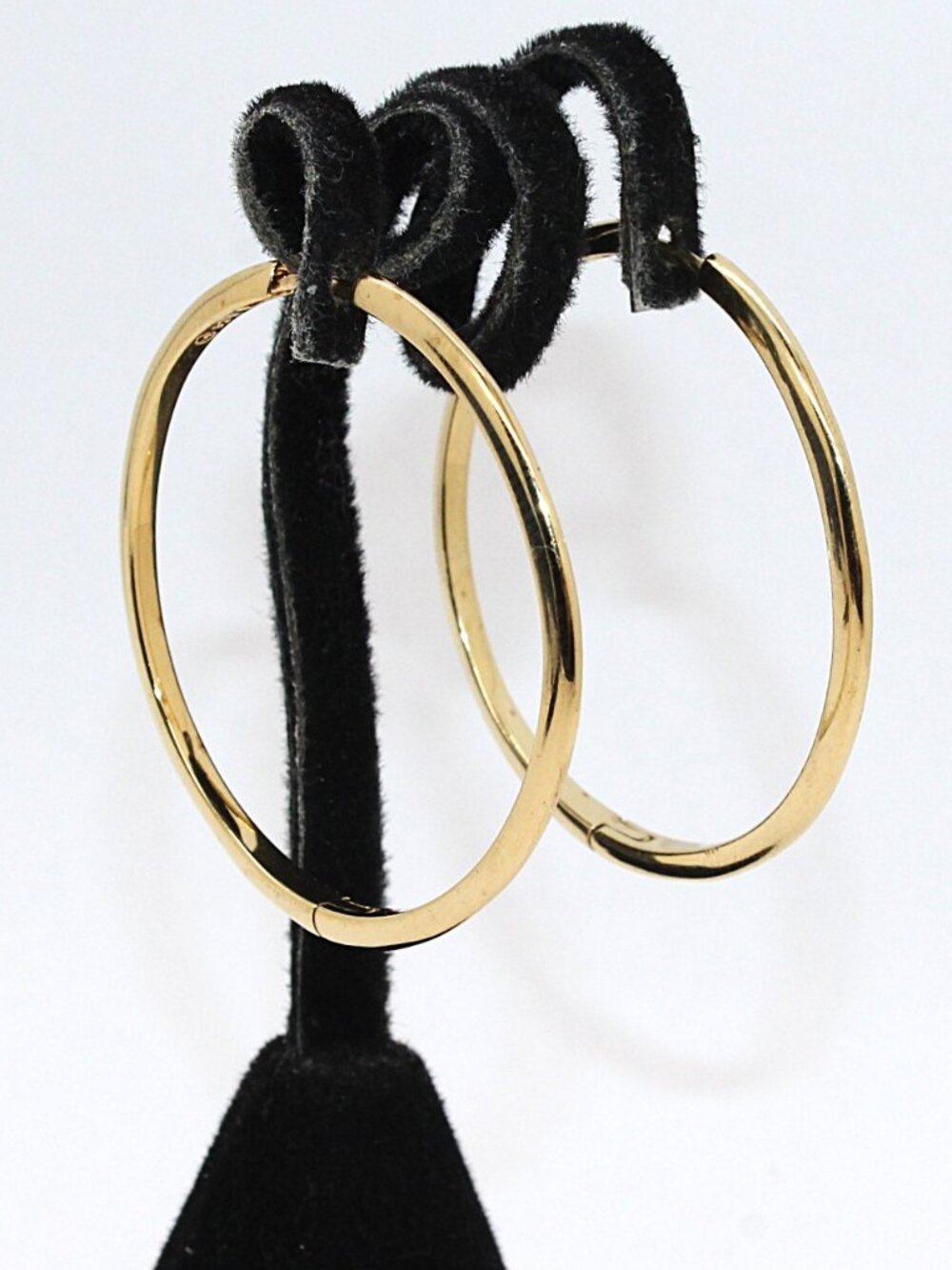 Gold Over Sterling Hinged Hoop Earrings